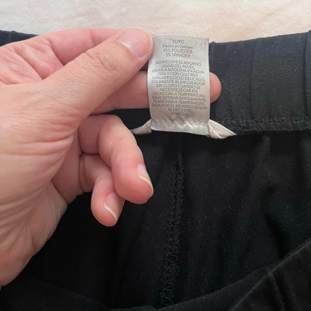 Lucky Brand Pajama Pants Black Soft Drawstring Pockets XL